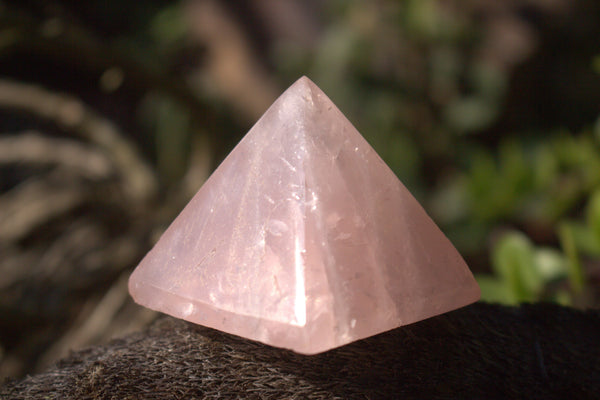 Polished Gemmy Pink Rose Quartz Pyramids  x 4 From Madagascar - TopRock