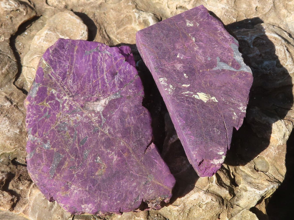 Natural Metallic Purpurite Cobbed Specimens  x 6 From Erongo, Namibia - Toprock Gemstones and Minerals 