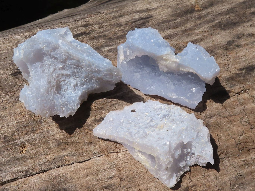 Natural Etched Blue Chalcedony Specimens  x 20 From Malawi - TopRock