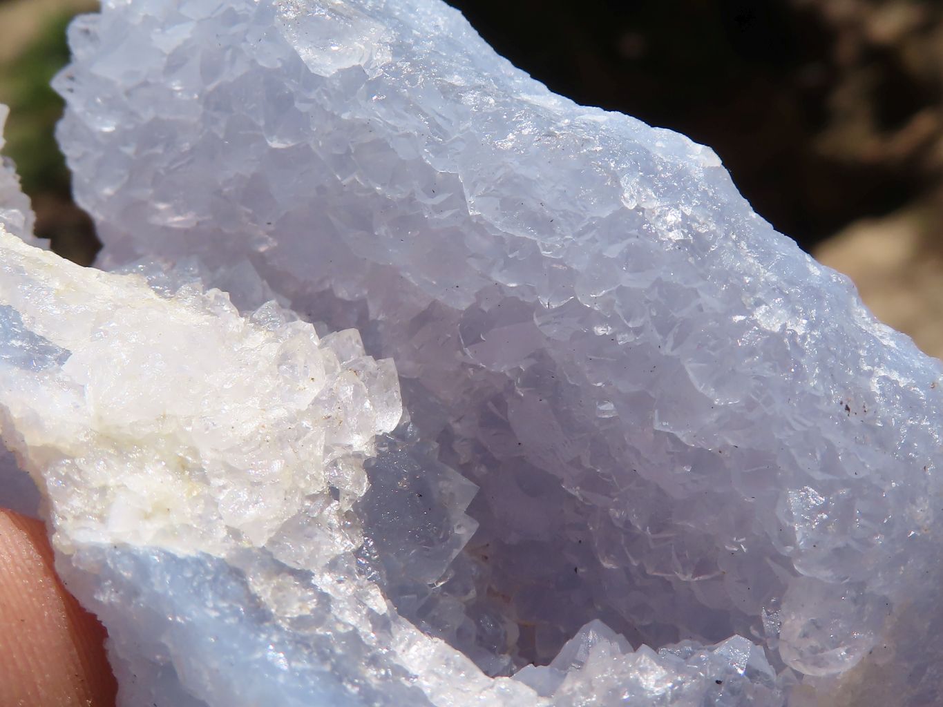 Natural Etched Blue Chalcedony Specimens  x 20 From Malawi - TopRock