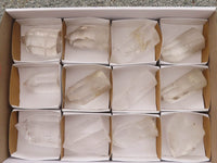 Polished Semi Optic Quartz Crystal Points x 12 From Madagascar - TopRock
