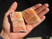 Natural New Sunset Orange Calcite Specimens  x 24 From Spitzkop, Namibia - Toprock Gemstones and Minerals 