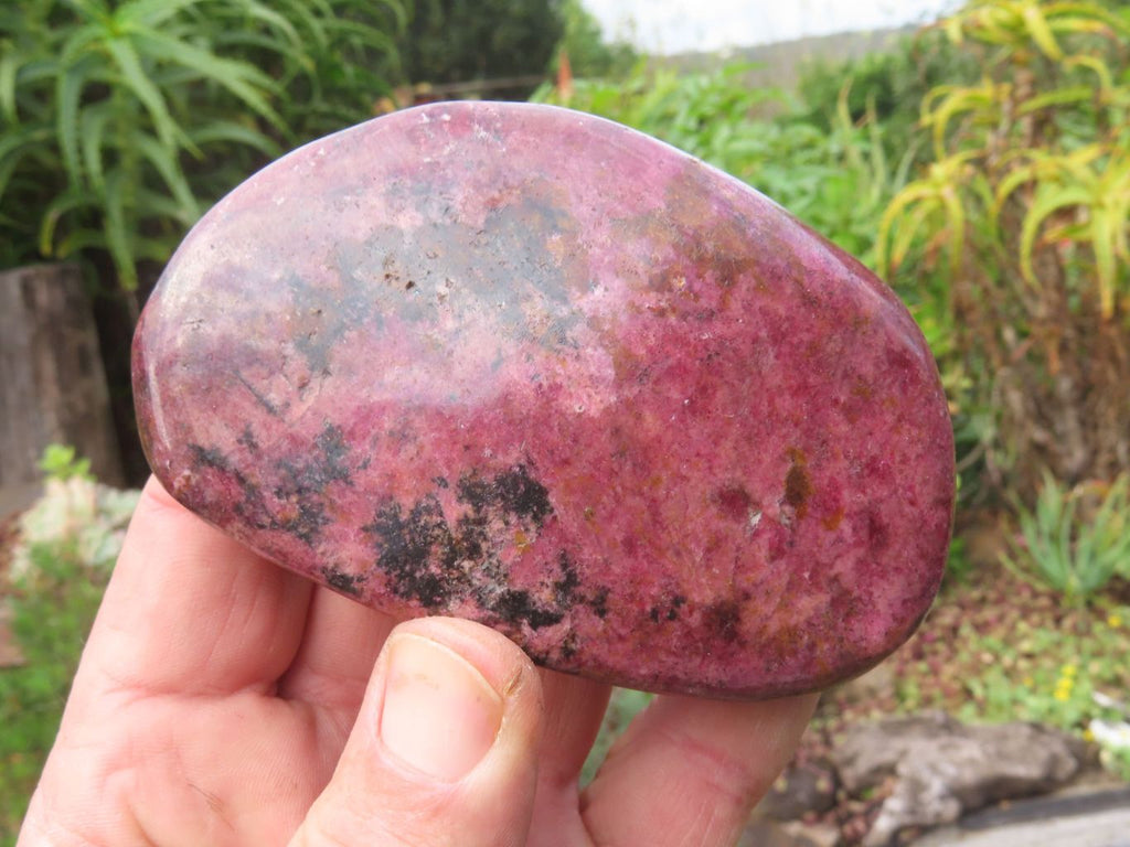 Polished Red Rhodonite x 2 Free Forms x 1 Free Form Cut To Stand x 3 From Zimbabwe - TopRock
