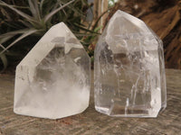 Polished Semi Optic Quartz Crystal Points x 12 From Madagascar - TopRock