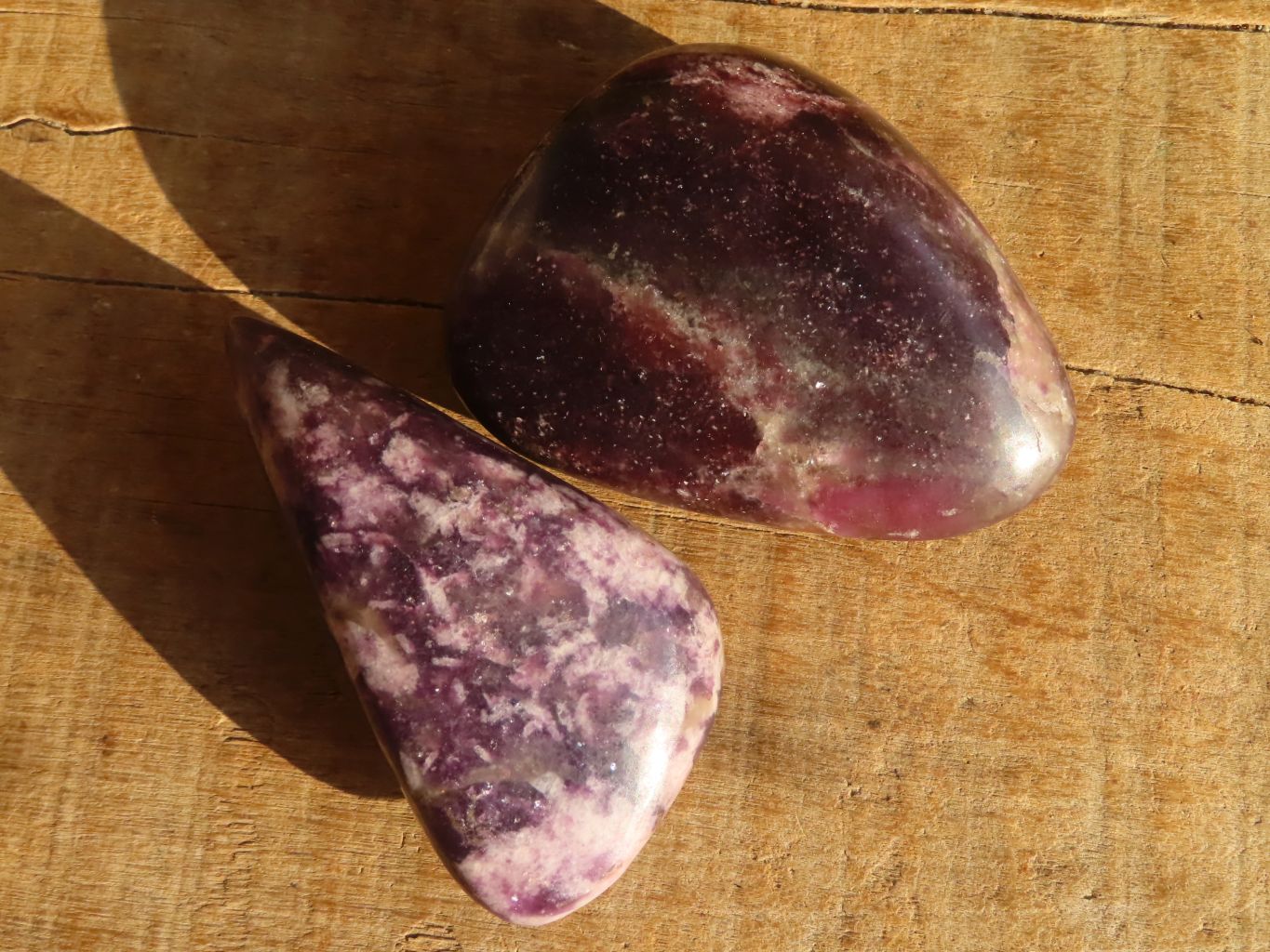 Polished Purple Lepidolite Free Forms  x 6 From Zimbabwe - Toprock Gemstones and Minerals 
