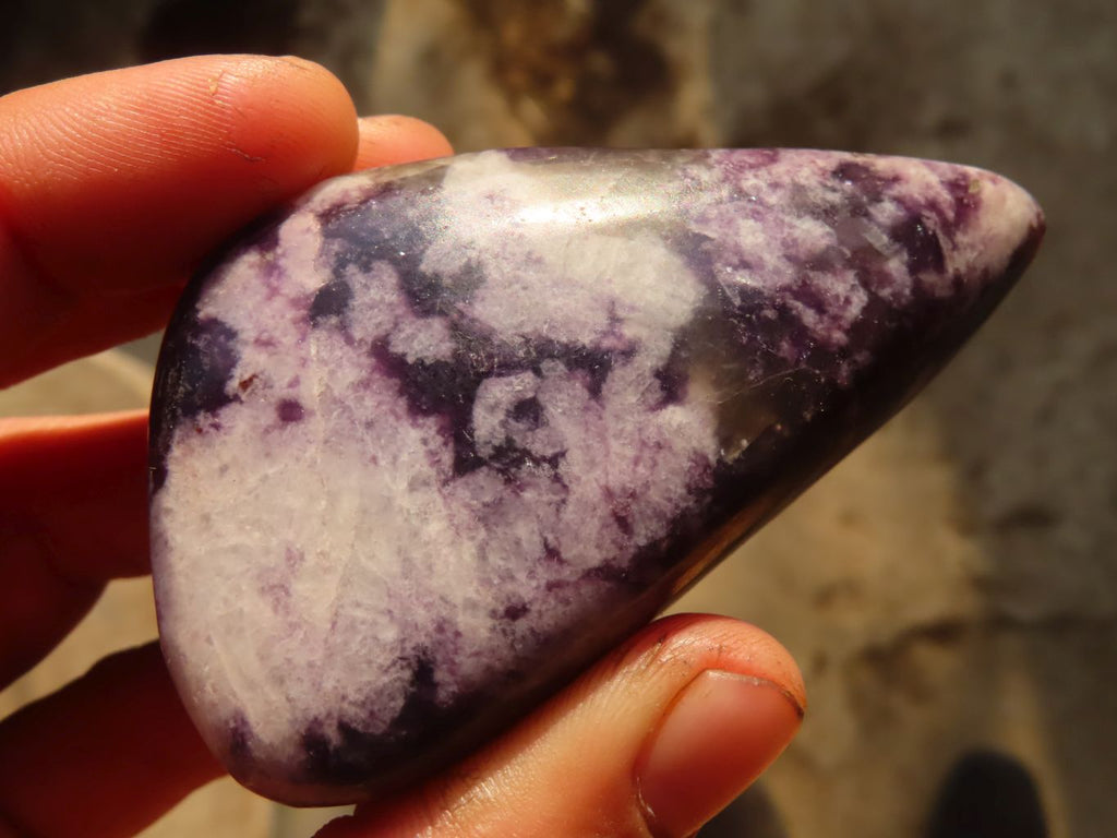 Polished Purple Lepidolite Free Forms  x 6 From Zimbabwe - Toprock Gemstones and Minerals 