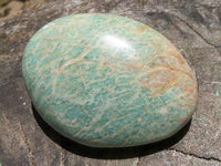 Polished Blue Kobi Amazonite Palm Stones  x 12 From Zimbabwe - TopRock