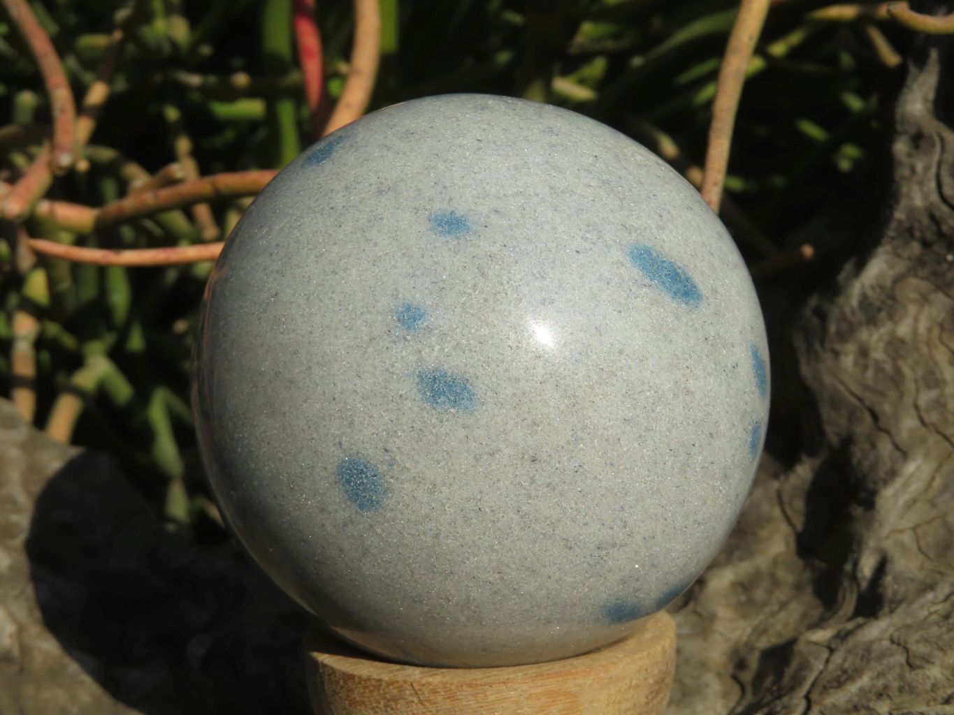 Polished Blue Spotted Spinel Spheres x 6 From Madagascar - TopRock