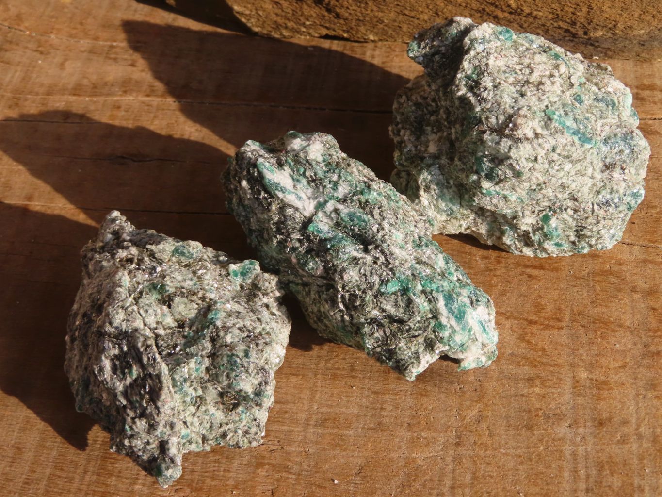 Natural Rare Emerald Mica In Matrix Cobbed Specimens x 6 From Mutoko, Zimbabwe - Toprock Gemstones and Minerals 