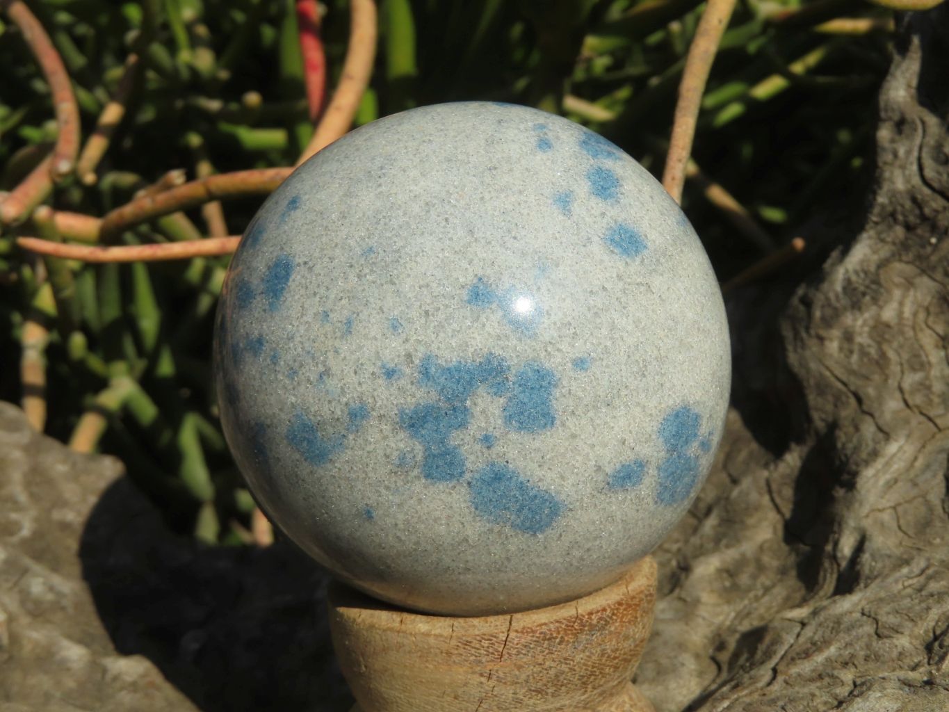 Polished Blue Spotted Spinel Spheres x 6 From Madagascar - TopRock