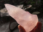 Polished Pink Rose Quartz Flame Sculptures x 6 From Madagascar - Toprock Gemstones and Minerals 