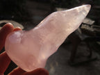 Polished Pink Rose Quartz Flame Sculptures x 6 From Madagascar - Toprock Gemstones and Minerals 