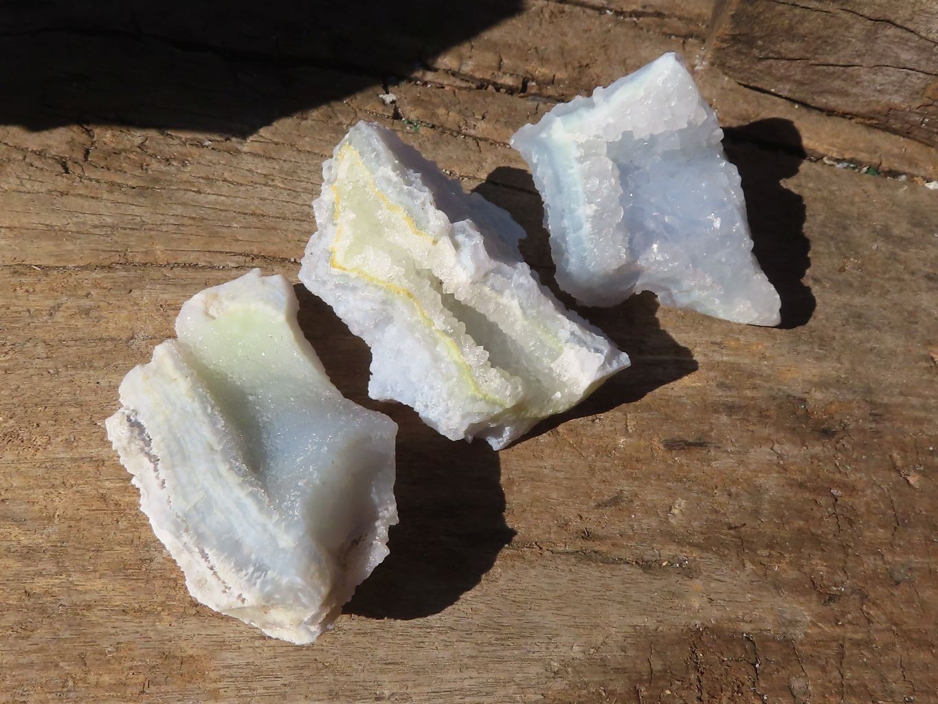 Natural Etched Blue Chalcedony Specimens x 35 From Nsanje, Malawi - Toprock Gemstones and Minerals 