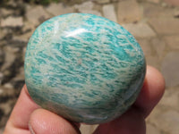 Polished Blue Kobi Amazonite Free Forms  x 12 From Zimbabwe - TopRock