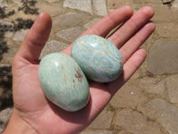 Polished Blue Kobi Amazonite Free Forms  x 12 From Zimbabwe - TopRock