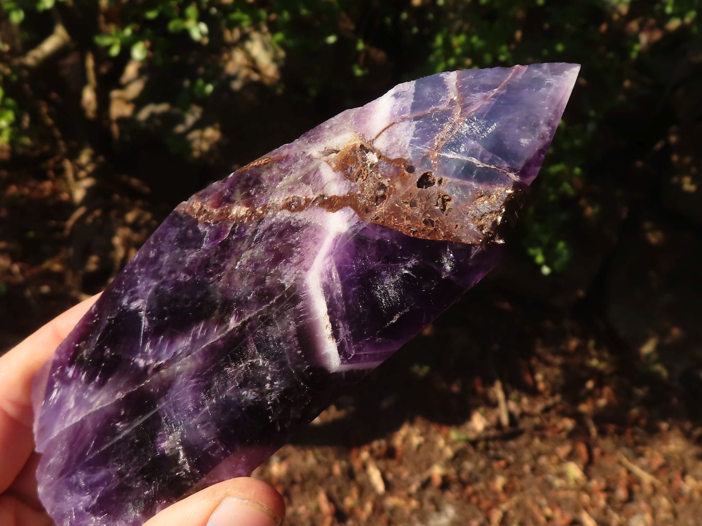 Polished  Dream Amethyst Standing Points x 2 From Madagascar - Toprock Gemstones and Minerals 