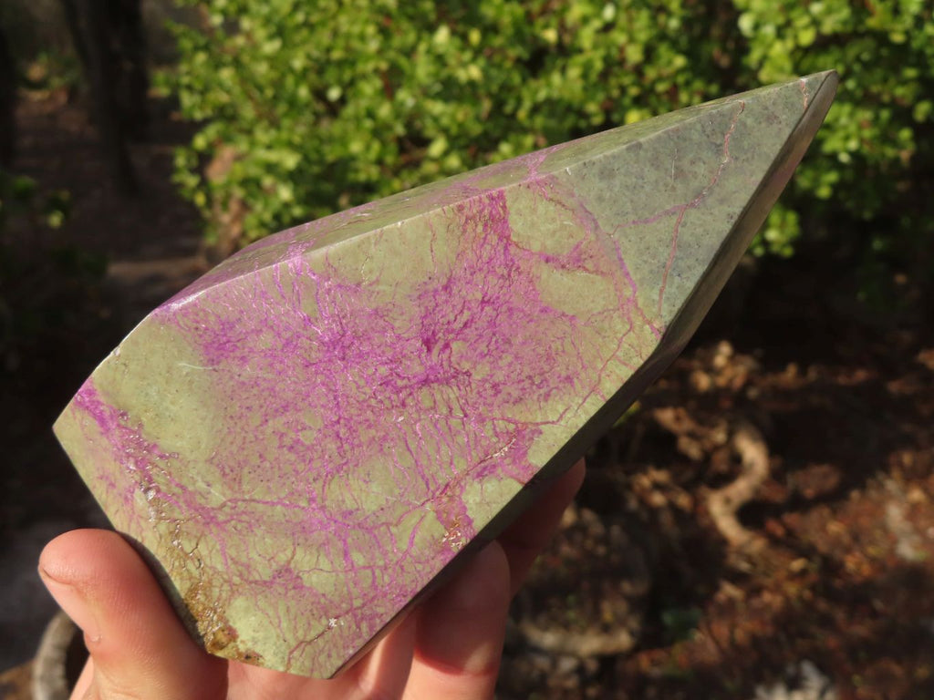 Polished Stichtite & Serpentine Points x 2 From Barberton, South Africa - Toprock Gemstones and Minerals 