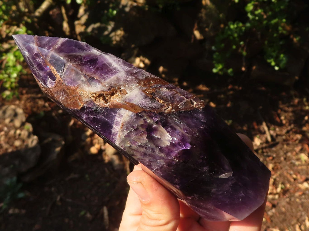 Polished  Dream Amethyst Standing Points x 2 From Madagascar - Toprock Gemstones and Minerals 