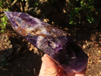Polished  Dream Amethyst Standing Points x 2 From Madagascar - Toprock Gemstones and Minerals 