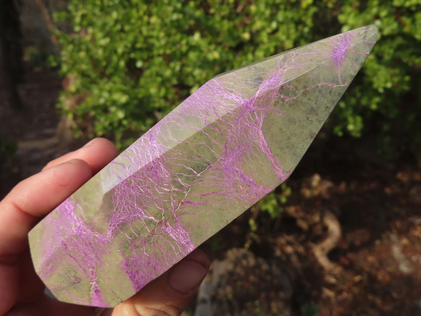 Polished Stichtite & Serpentine Points x 2 From Barberton, South Africa - Toprock Gemstones and Minerals 