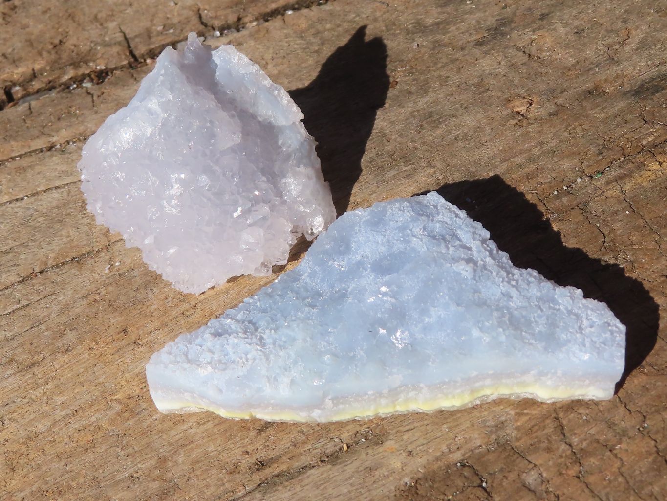Natural Etched Blue Chalcedony Specimens x 35 From Nsanje, Malawi - Toprock Gemstones and Minerals 