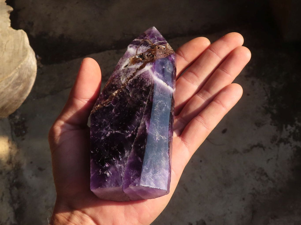 Polished  Dream Amethyst Standing Points x 2 From Madagascar - Toprock Gemstones and Minerals 