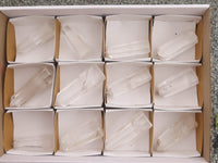 Polished Semi Optic Quartz Crystal Points x 12 From Madagascar - TopRock