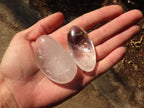 Polished Clear Rock Crystal Galet / Palm Stones x 13 From Madagascar - Toprock Gemstones and Minerals 