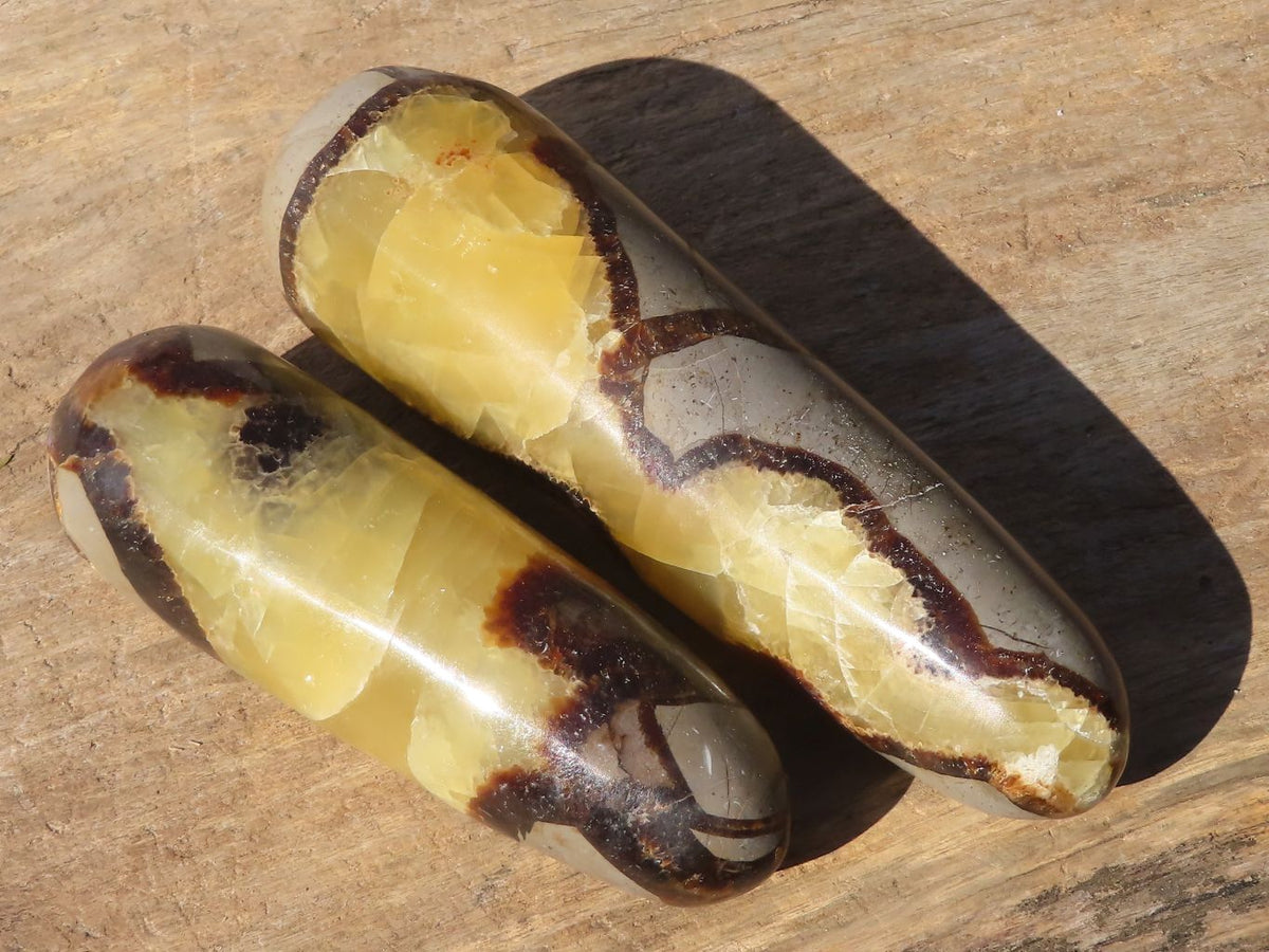 Polished Septerye (Calcite & Aragonite) Massage Wands x 12 From Madagascar - Toprock Gemstones and Minerals 