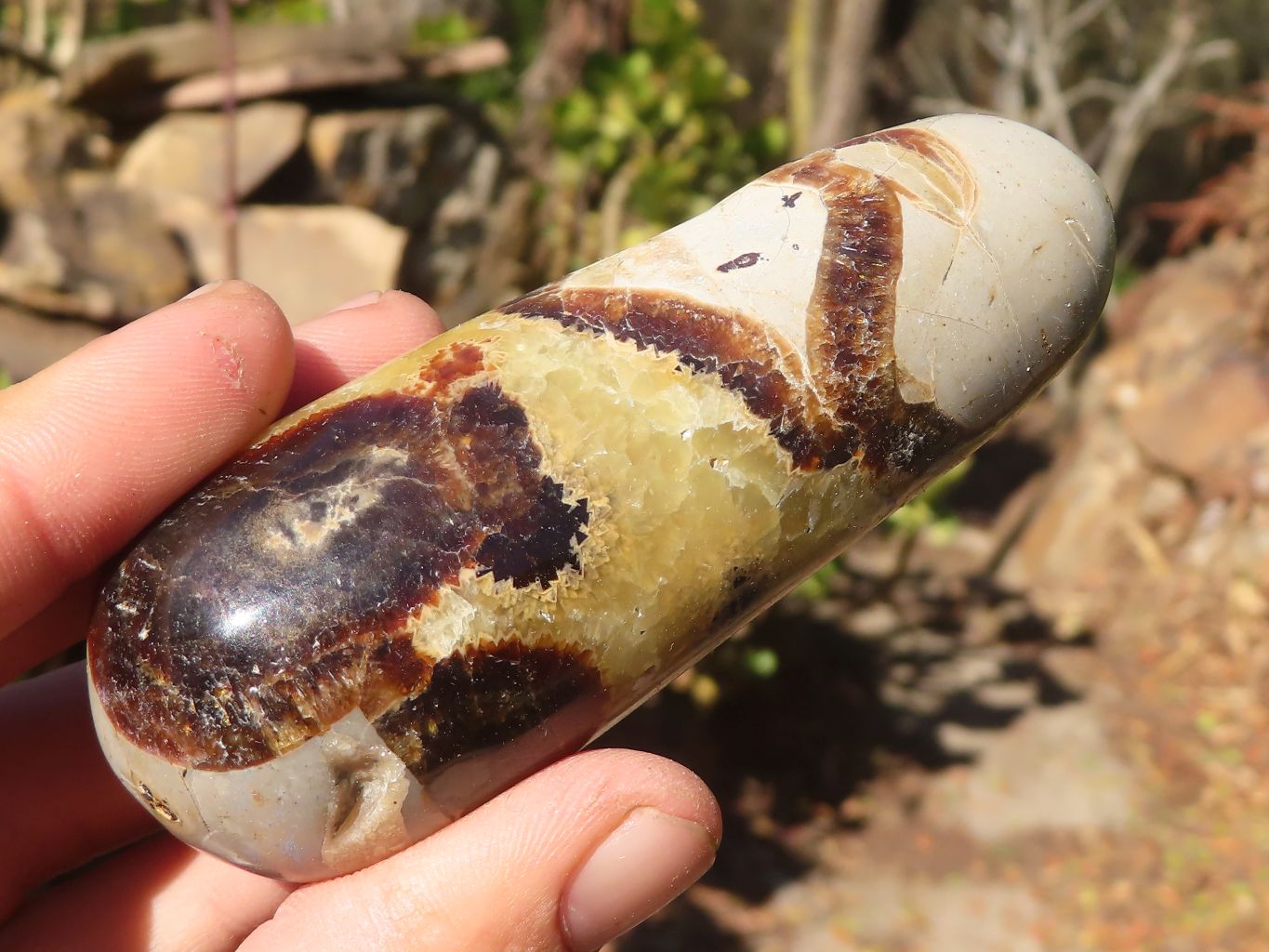 Polished Septerye (Calcite & Aragonite) Massage Wands x 12 From Madagascar - Toprock Gemstones and Minerals 