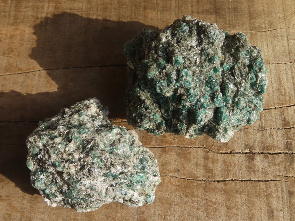 Natural Rare Emerald Mica In Matrix Cobbed Specimens x 6 From Mutoko, Zimbabwe - Toprock Gemstones and Minerals 