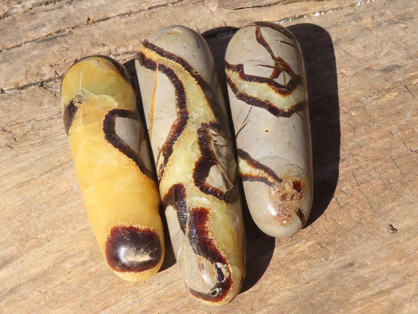 Polished Septerye (Calcite & Aragonite) Massage Wands x 12 From Madagascar - Toprock Gemstones and Minerals 