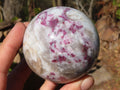Polished Rubellite Pink Tourmaline Matrix Spheres x 2 From Madagascar - Toprock Gemstones and Minerals 
