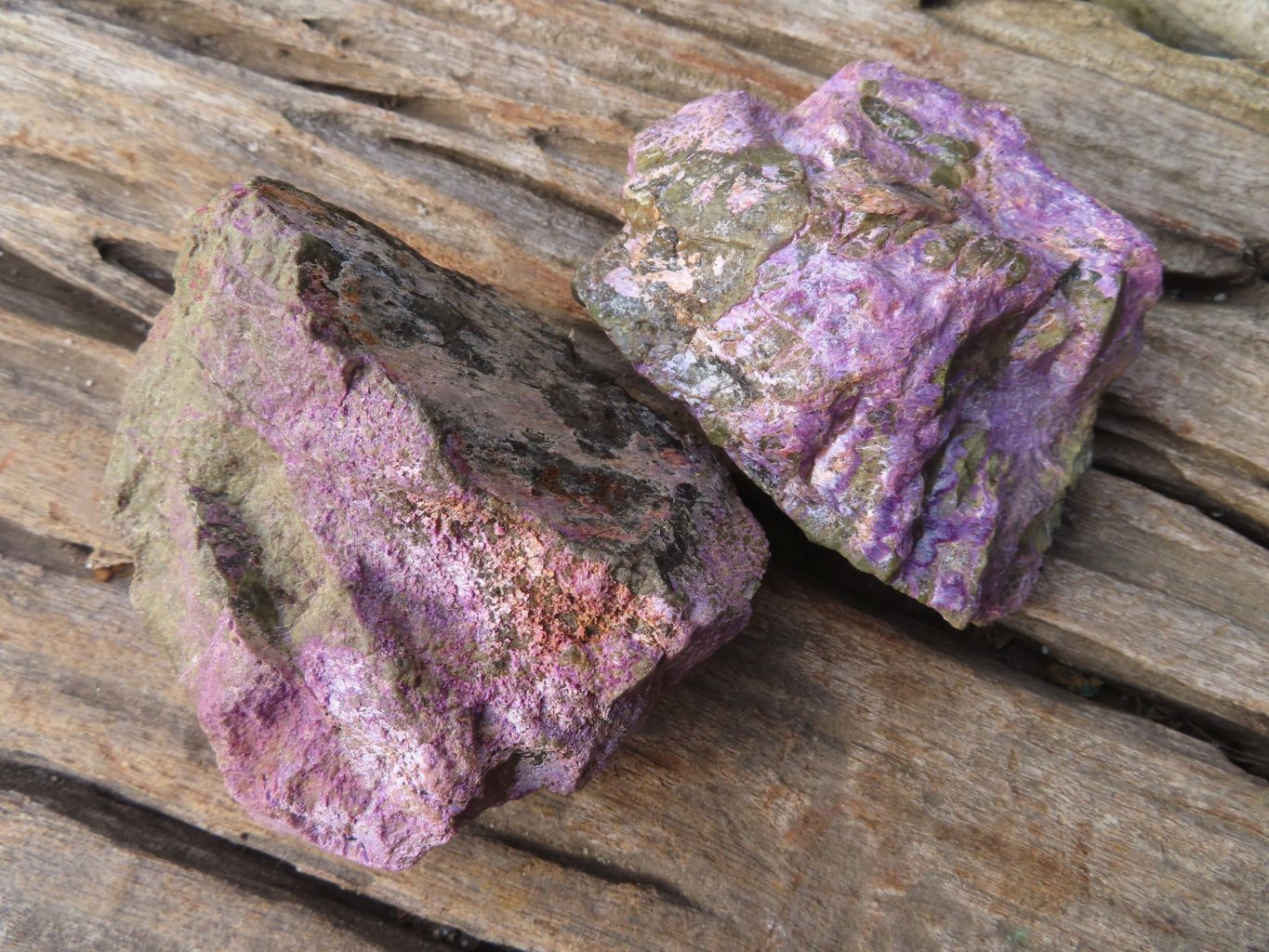 Natural Rough Stichtite & Serpentine Specimens x 12 From Barberton, South Africa - Toprock Gemstones and Minerals 