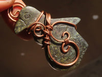 Polished  Copper Wire Wrapped Soapstone Eagle Pendants x 6 From Zimbabwe - Toprock Gemstones and Minerals 