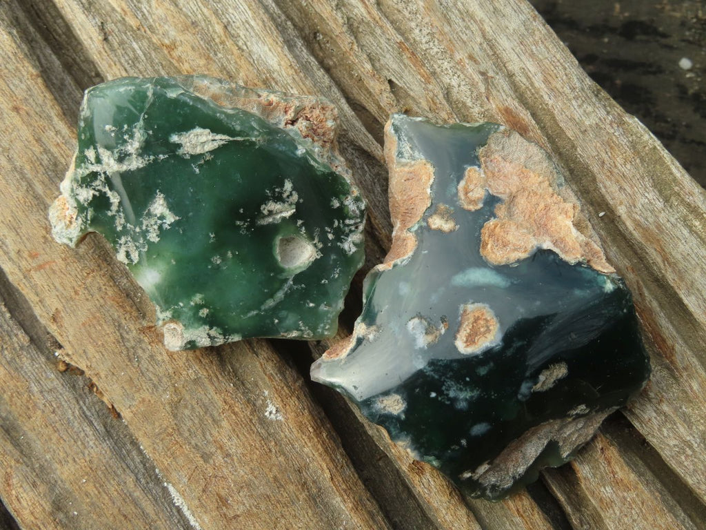 Polished One Side Polished Emerald Mtorolite Plates  x 12 From Zimbabwe - Toprock Gemstones and Minerals 