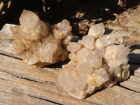 Natural Cascading Smokey Quartz Clusters x 2 From Luena, Congo - Toprock Gemstones and Minerals 