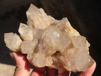 Natural Cascading Smokey Quartz Clusters x 2 From Luena, Congo - Toprock Gemstones and Minerals 
