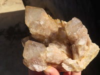 Natural Cascading Smokey Quartz Clusters x 2 From Luena, Congo - Toprock Gemstones and Minerals 