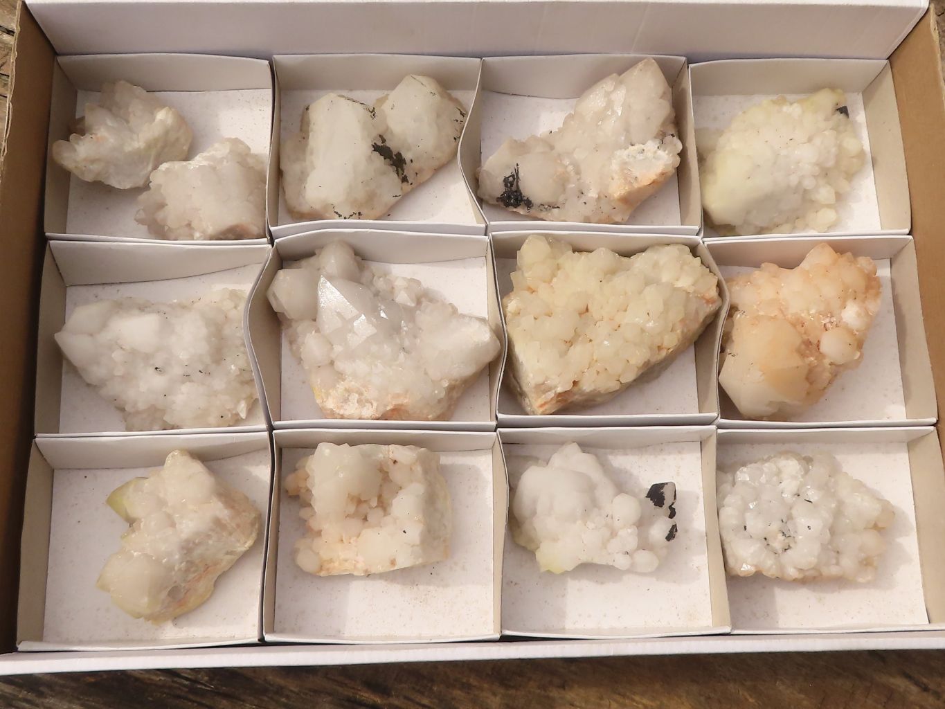 Natural Mixed Candle Quartz Formations  x 12 From Madagascar - Toprock Gemstones and Minerals 