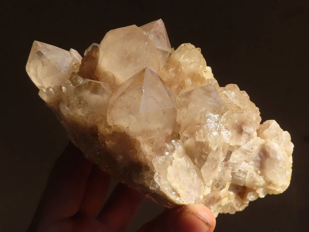 Natural Cascading Smokey Quartz Clusters x 2 From Luena, Congo - Toprock Gemstones and Minerals 