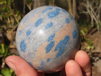 Polished Blue Spotted Spinel Quartz Spheres x 3 From Madagascar - Toprock Gemstones and Minerals 
