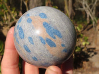 Polished Blue Spotted Spinel Quartz Spheres x 3 From Madagascar - Toprock Gemstones and Minerals 