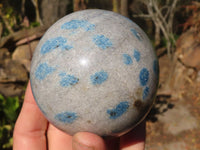 Polished Blue Spotted Spinel Quartz Spheres x 3 From Madagascar - Toprock Gemstones and Minerals 