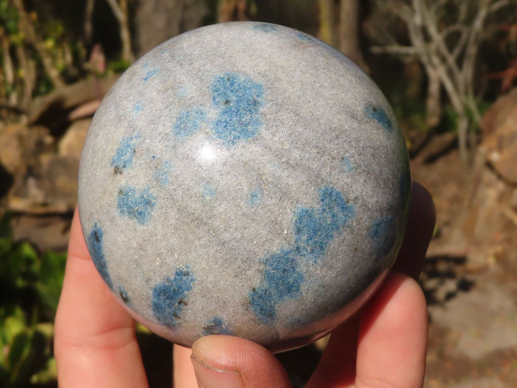 Polished Blue Spotted Spinel Quartz Spheres x 3 From Madagascar - Toprock Gemstones and Minerals 