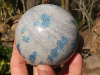 Polished Blue Spotted Spinel Quartz Spheres x 3 From Madagascar - Toprock Gemstones and Minerals 