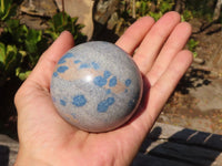 Polished Blue Spotted Spinel Quartz Spheres x 3 From Madagascar - Toprock Gemstones and Minerals 