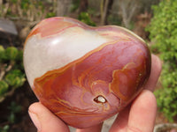 Polished Polychrome Jasper Hearts  x 12 From Madagascar