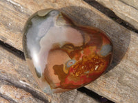 Polished Polychrome Jasper Hearts  x 12 From Madagascar