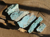 Natural Blue Chrysocolla With Malachite Dolomite Specimens x 5 from Congo - Toprock Gemstones and Minerals 
